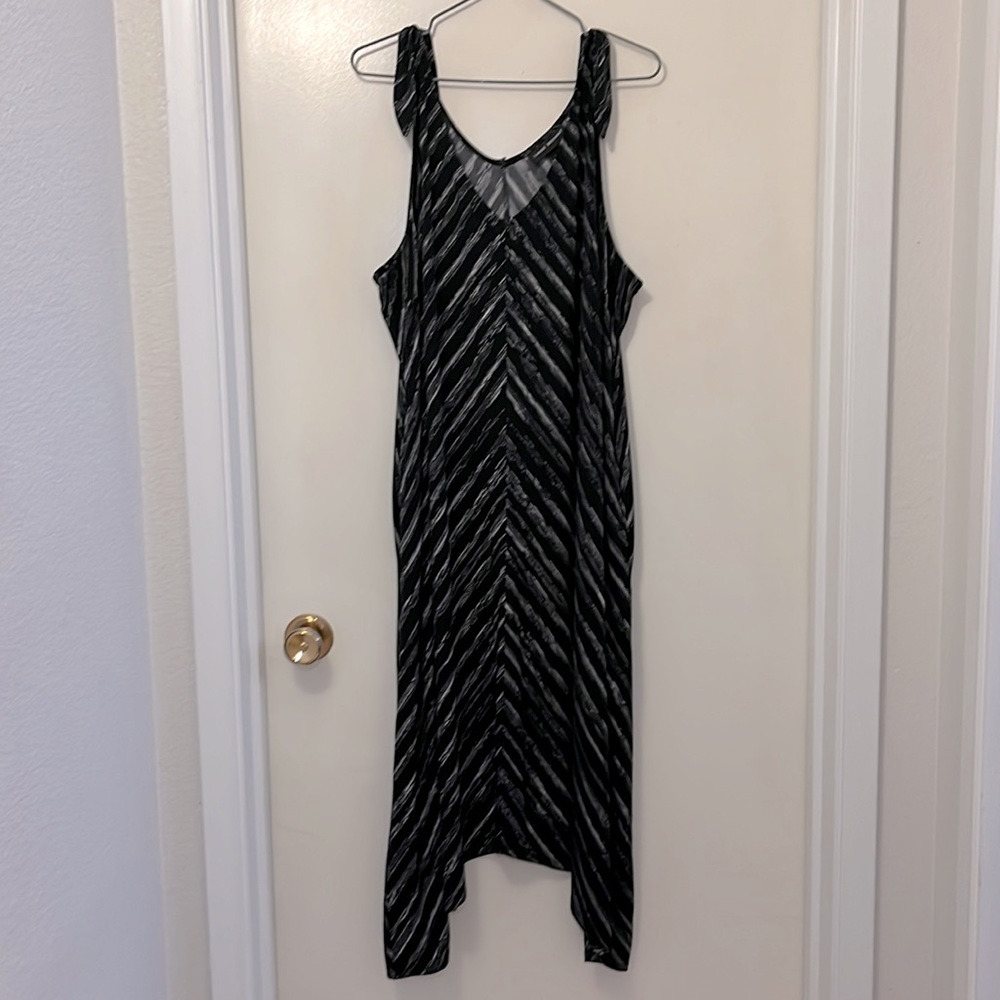 Lane Bryant herringbone stripe midi dress size 22/24